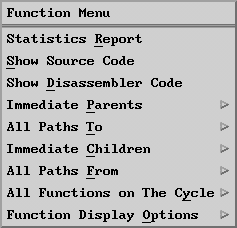 xprofiler hidden function menu